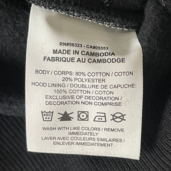 Nike Black Hoodie Sweatshirt Large Swoosh Long Sleeve Logo Oversized - Picture 5 of 5